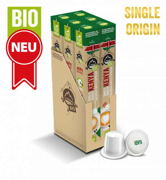 Kenya Single Origin BIO Kaffee - 60 Kapseln La Natura Lifestyle