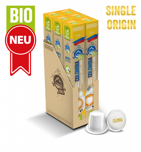 Colombia Single Origin BIO Kaffee - 60 Kapseln La Natura Lifestyle