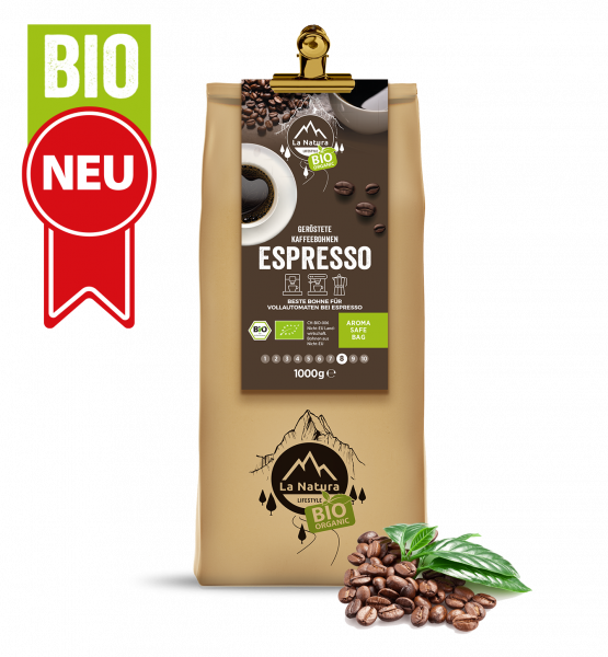 Espresso BIO Bohnen Kaffee 1000g La Natura Lifestyle